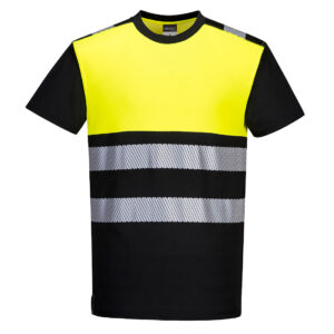Tricou PW3 Hi Vis Clasa 1 Negru/Galben