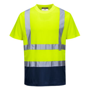 Tricou in Doua Nuante Galben/Navy