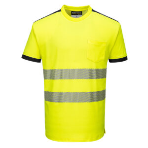PW3 Tricou HiVis S/S Galben/Negru