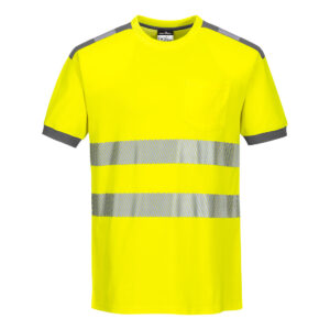 PW3 Tricou HiVis S/S Galben/Gri