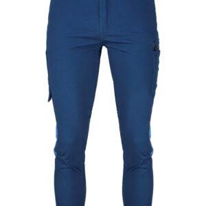 Pantaloni TUBBOS in talie, albastru/albastru deschis